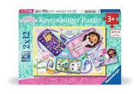 Ravensburger - gabby's poppenhuis legpuzzel 2x12 stuks - thumbnail