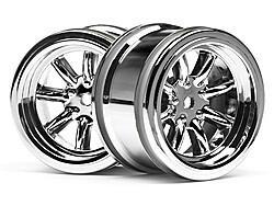 Vintage 8 spoke wheel 31mm shiny chrome 6mm offset