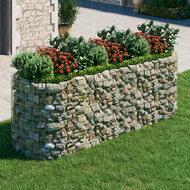Gabion plantenbak verhoogd 300x100x100 cm gegalvaniseerd ijzer - thumbnail