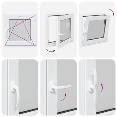 Kelderraam "RISOR" 60x60 cm draai- en kiephoek DIN rechts wit