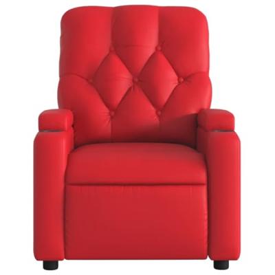 Fauteuil verstelbaar kunstleer rood