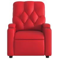 Fauteuil verstelbaar kunstleer rood - thumbnail