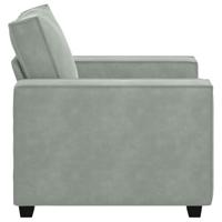 Fauteuil 60 cm fluweel lichtgrijs - thumbnail