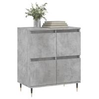 Dressoir 60x35x70 cm bewerkt hout betongrijs - thumbnail