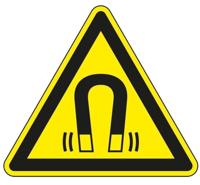 Sterk magnetisch veld waarschuwings- 100 mm breed - Sticker - thumbnail