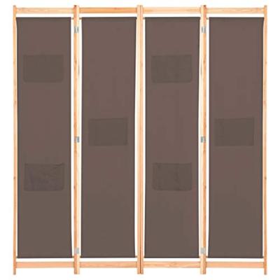 Kamerscherm met 4 panelen 160x170x4 cm stof bruin Kamerscherm met 4 panelen 160x170x4 cm stof bruin