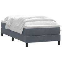 Boxspring met matras fluweel donkergrijs 90x220 cm - thumbnail