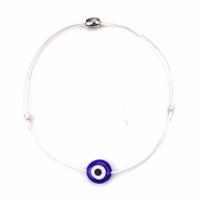 Gelukkige boze oog armbanden voor vrouwen 6 kleuren handgemaakte gevlochten touw gelukkige sieraden rode armband vrouwelijk (wit) - thumbnail