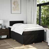 Boxspring met matras stof zwart 120x190 cm - thumbnail