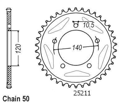 ESJOT Chain wheel 530 43z steel black