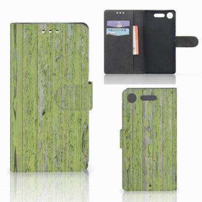Sony Xperia XZ1 | Book Style Case | Green Wood