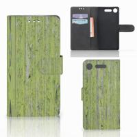 Sony Xperia XZ1 | Book Style Case | Green Wood - thumbnail