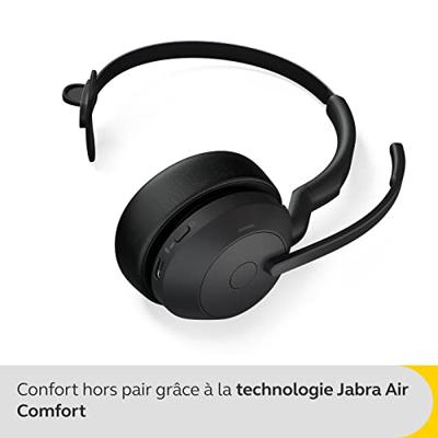 Jabra Evolve2 55 Link 380/390a UC Mono On Ear headset Bluetooth Mono Zwart Noise Cancelling, Ruisonderdrukking (microfoon) Mono Computer Jabra Evolve2 55 Link 380/390a UC Mono On Ear headset Bluetooth Mono Zwart Noise Cancelling, Ruisonderdrukking (microfoon) Mono Computer