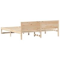 Bedframe met hoofdeinde Naturel 180 x 200 cm Massief grenenhout - thumbnail