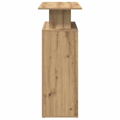 Receptiebalie 100x40x104 cm bewerkt hout artisanaal eikenkleur