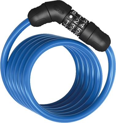 Abus spiraal kabelslot 150cm blauw - cijferslot