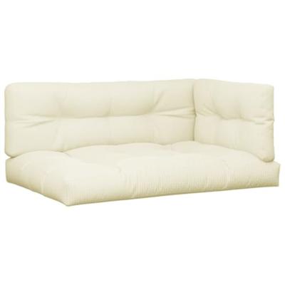 Palletkussens 5 st stof crèmekleurig