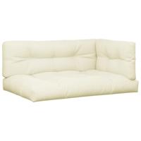 Palletkussens 5 st stof crèmekleurig - thumbnail