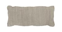 WOOOD Sierkussen 'Bean' 30 x 70cm, Rib, kleur Naturel - thumbnail