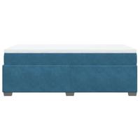 Boxspring met matras fluweel donkerblauw 100x200 cm - thumbnail