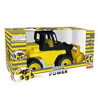 Dolu max power bulldozer loopauto 36x72x31 cm geel/zwart - thumbnail