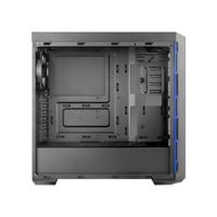 MasterBox MB600L - Midtowermodel - ATX - geen voeding ( ATX ) - USB/Audio - zwart met blauwe rand - zonder ODD - thumbnail