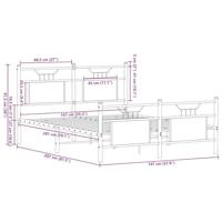 Bedframe zonder matras hout sonoma eikenkleurig 140x200 cm - thumbnail