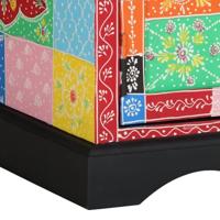 Salontafel 90x50x40 cm massief mangohout meerkleurig - thumbnail