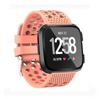 Siliconen Bandje Geventileerd Fitbit Versa 1 / 2 & Lite - Peach - thumbnail