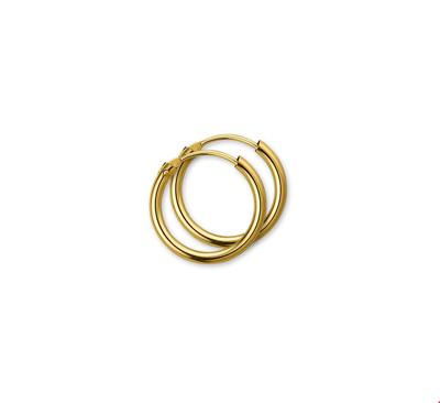 TFT Creolen Ronde Buis Geelgoud Glanzend 1.8 mm x 17 mm