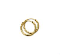 TFT Creolen Ronde Buis Geelgoud Glanzend 1.8 mm x 17 mm - thumbnail