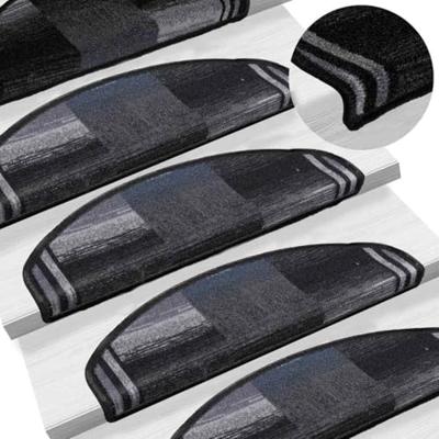 VidaXL Trapmatten zelfklevend 15 st 65x21x4 cm zwart en grijs
