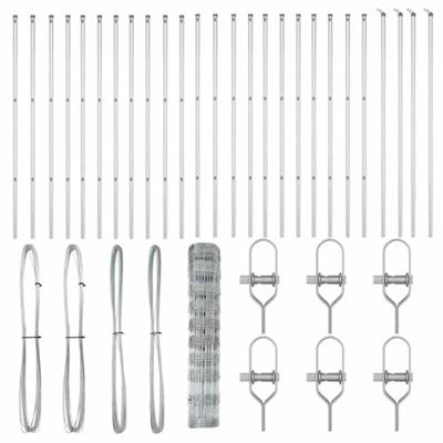 Weidehekwerk Zilver 50 x 1 m Gegalvaniseerd staal