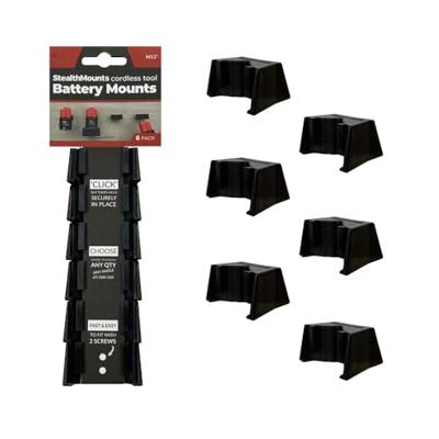 StealthMounts BM-MW12-BLK-6-BLK Accuhouder voor Milwaukee M12 | Zwart | 6-pack - BM-MW12-BLK-6-BLK