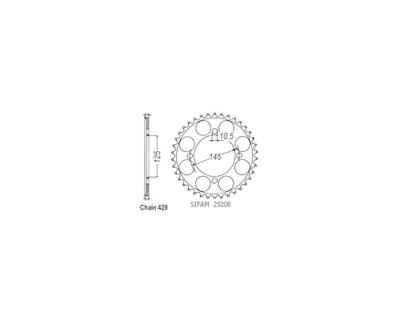 ESJOT Chain wheel 428 59z steel silver