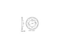 ESJOT Chain wheel 428 59z steel silver - thumbnail