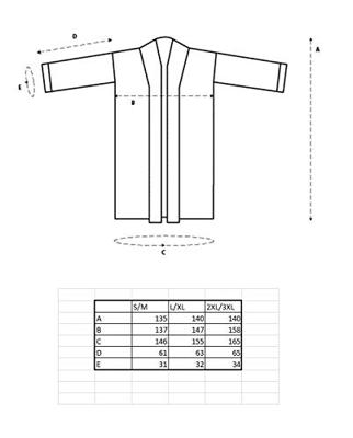 Funky badjas koningsmantel-rood-2XL/3XL