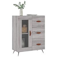 Dressoir 69,5x34x90 cm bewerkt hout grijs sonoma eikenkleurig - thumbnail
