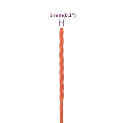 Werktouw 3 mm 50 m polypropeen oranje
