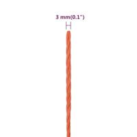Werktouw 3 mm 50 m polypropeen oranje - thumbnail