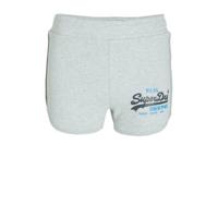 Superdry straight fit sweatshort lichtgrijs - thumbnail