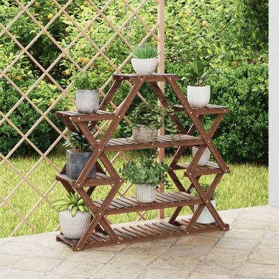 VidaXL Plantenstandaard 110x25x105 cm massief vurenhout