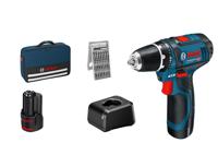 Bosch Professional Akku-Bohrschrauber GSR 12V-15 Set 2x2,0Ah, GAL12V-20, Zubehör 25tlg,Tasche 060186810H Accu-boormachine 12 V 2.0 Ah Li-ion Incl. 2 accus - thumbnail