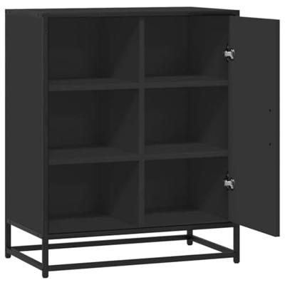 Dressoir 62x35x76 cm bewerkt hout zwart Dressoir 62x35x76 cm bewerkt hout zwart