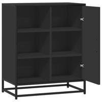 Dressoir 62x35x76 cm bewerkt hout zwart - thumbnail