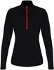 TriDry TR120 Women´s Long Sleeve Performance ¼ Zip - Black/Red - M - thumbnail