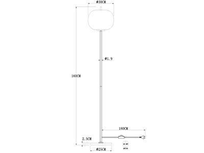 Globo Staande vloerlampBlacky zwart - 15345S