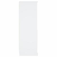 Hoge kast 36,35,5x103,5 cm bewerkt hout wit - thumbnail