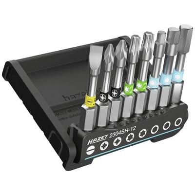 HAZET SmartHolder met 8 bits | lang 2304SH-12 | 1/4 inch (6,3 mm) zeskant massief | Sleufprofiel, Binnen-zeskant-profiel | 8-delig | 0,8 x 5,5 mm |