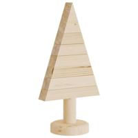 VidaXL Kerstdecoraties kerstboom 2 st 30 cm massief grenenhout - thumbnail